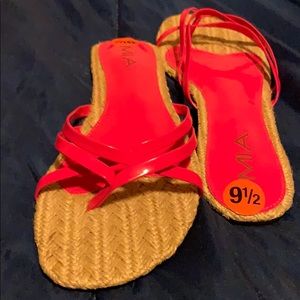 New!! No store tags. MIA hot pink sandals!  9 1/2